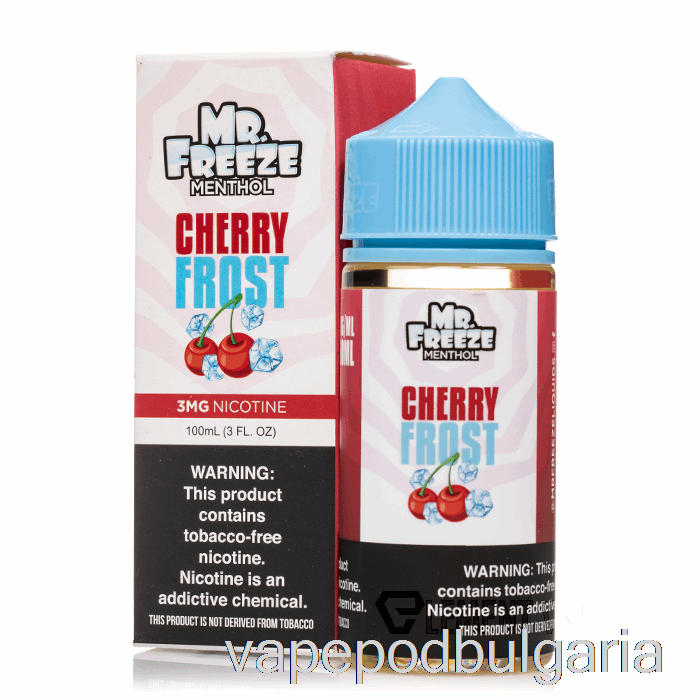 Vape 10000 Дръпки Cherry Frost - Mr Freeze - 100ml 3mg